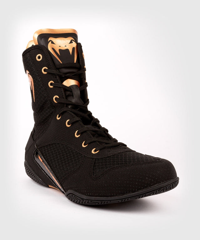 Chaussures de boxe Venum Elite – Noir/Bronze – Chaussures de boxe