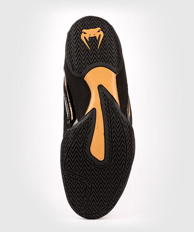 Chaussures de boxe Venum Elite – Noir/Bronze – Chaussures de boxe
