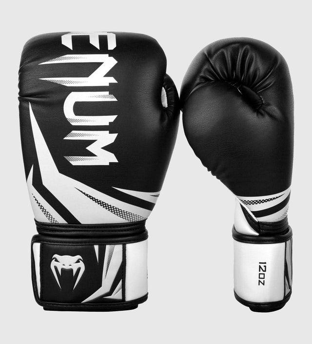 Venum (Kick)Bokshandschoenen Challenger 3.0 - Zwart/Wit - (Kick)Bokshandschoenen