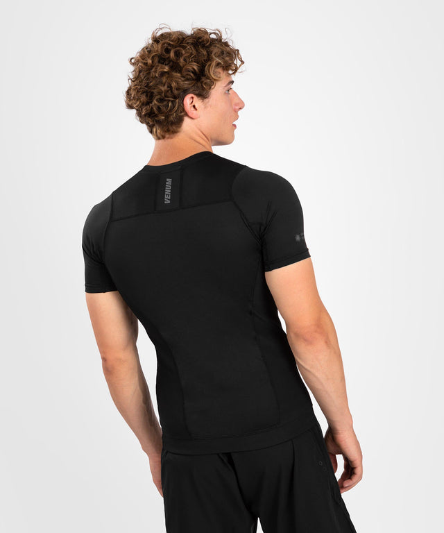 Venum Rashguard G-Fit Air Mâneci Scurte - Negru/Negru - Tricou