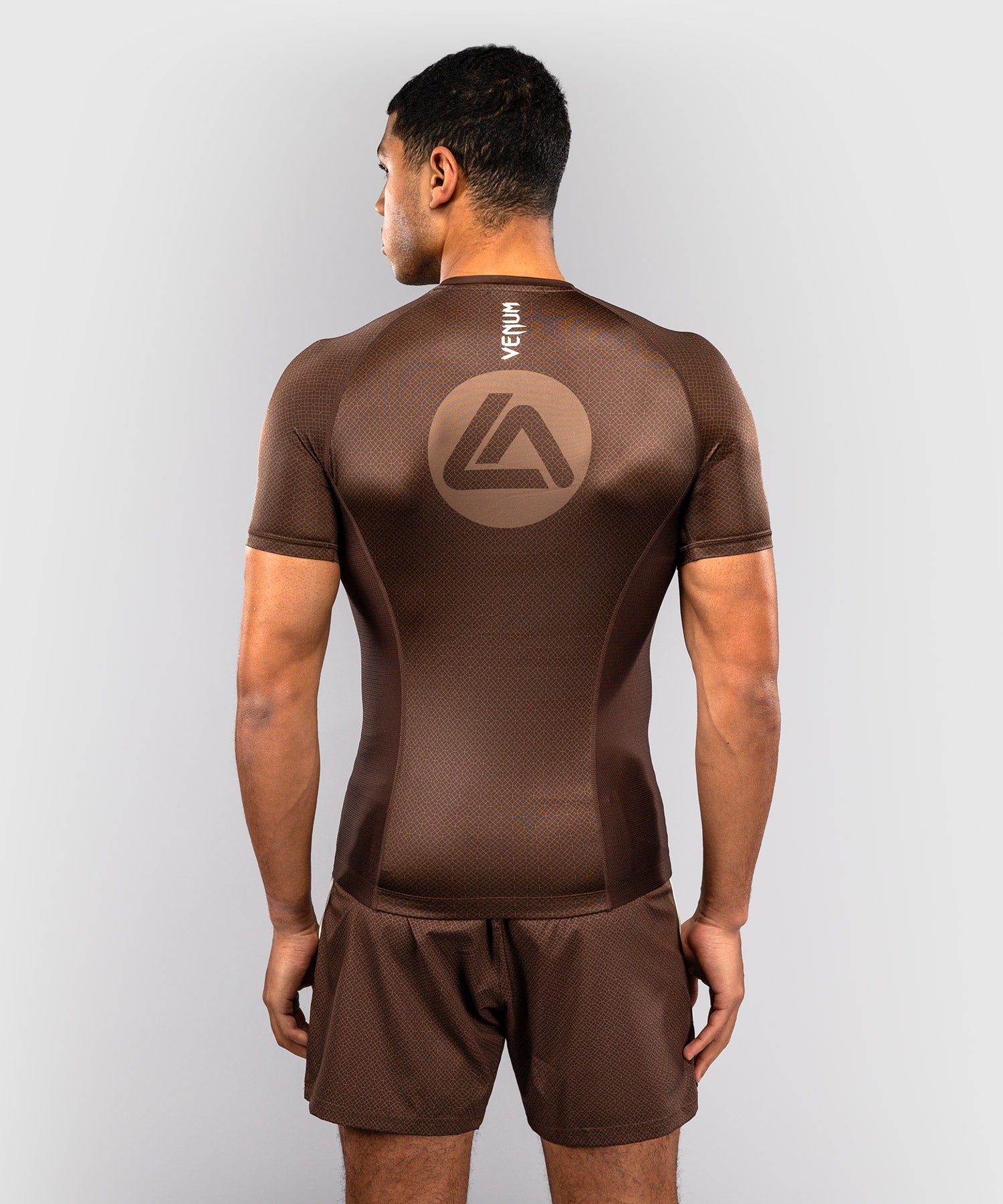 Venum Rashguard x Roger Gracie Academy Korta ärmar – Mörkbrun