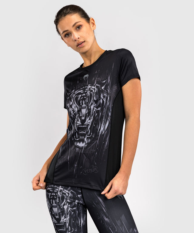 Tricou Venum Tiger Dry Tech Femei – Negru/Argintiu