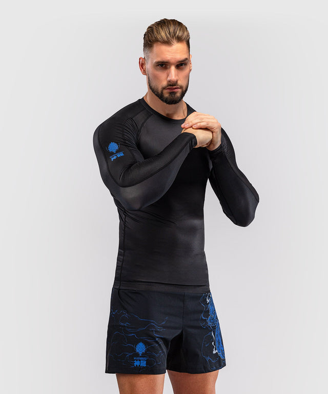 Venum Rashguard Thunder Dragon Lange Mouwen - Zwart/Koningsblauw