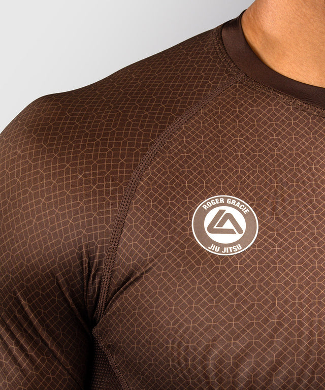 Venum Rashguard x Roger Gracie Academy Korta ärmar – Mörkbrun