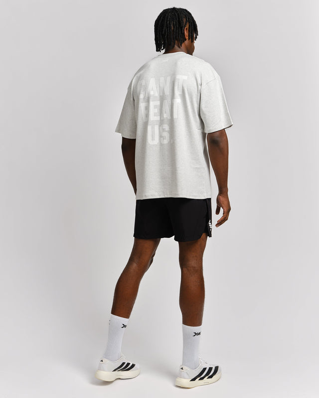 Caged T-Shirt 'CBU' - Světle šedé