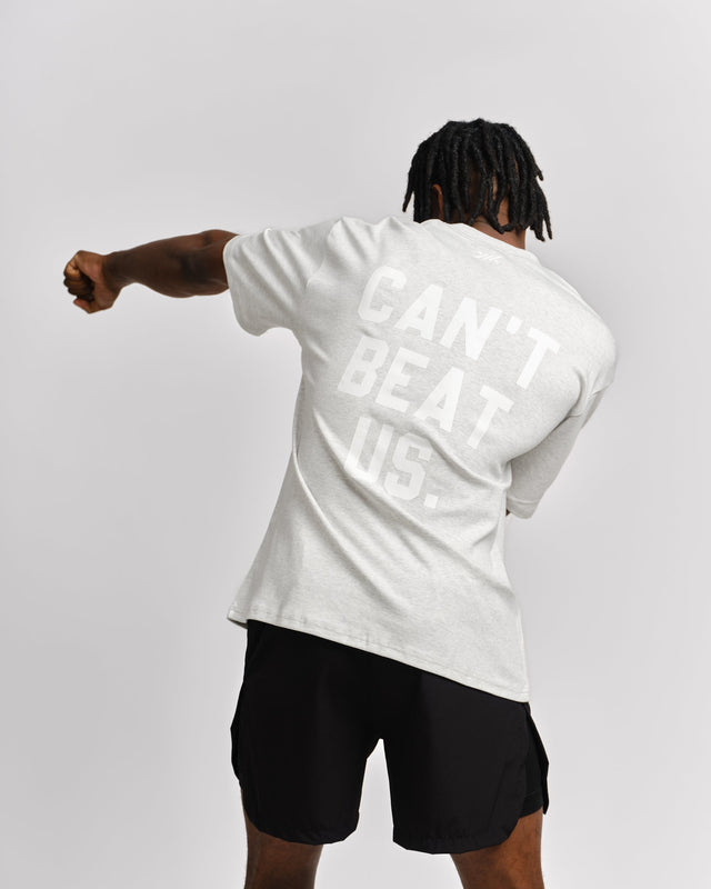 Caged T-Shirt 'CBU' - Světle šedé