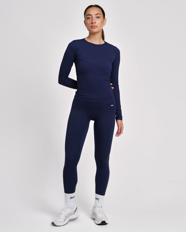 Caged Aspire Rashguard de manga comprida – Azul-marinho