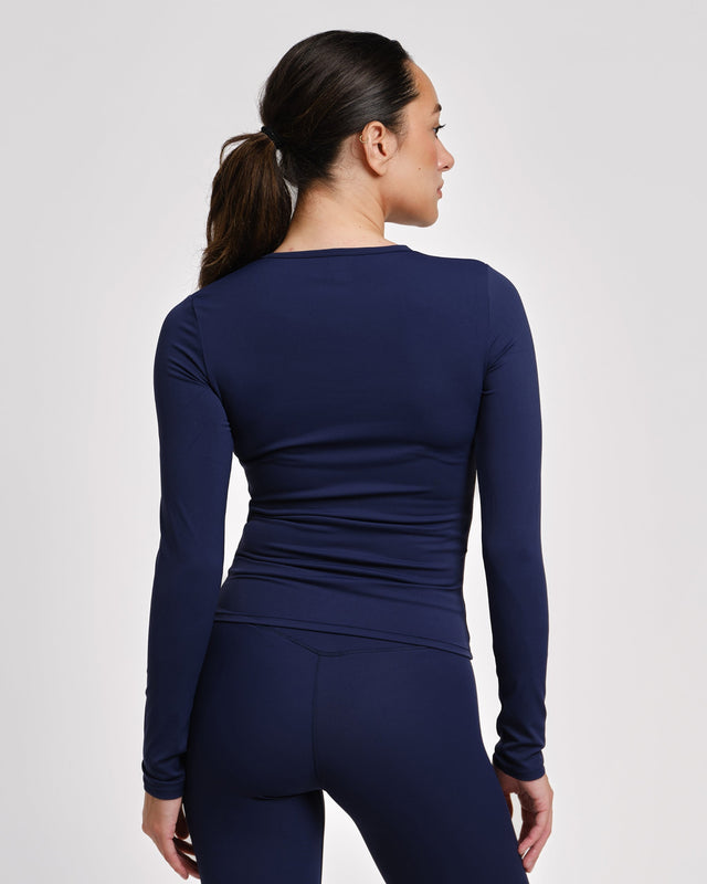 Caged Aspire Rashguard de manga comprida – Azul-marinho