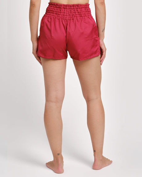 Caged Muay Thai shorts Classic - Rød/Hvid dame