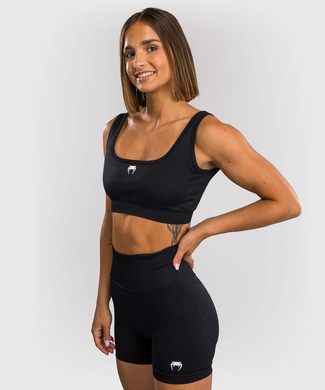 Bustieră sport Venum Sculpt Long – Negru/Alb