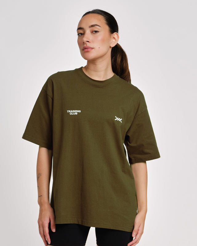 Caged T-Shirt Training Club - Cáqui Verde mulher