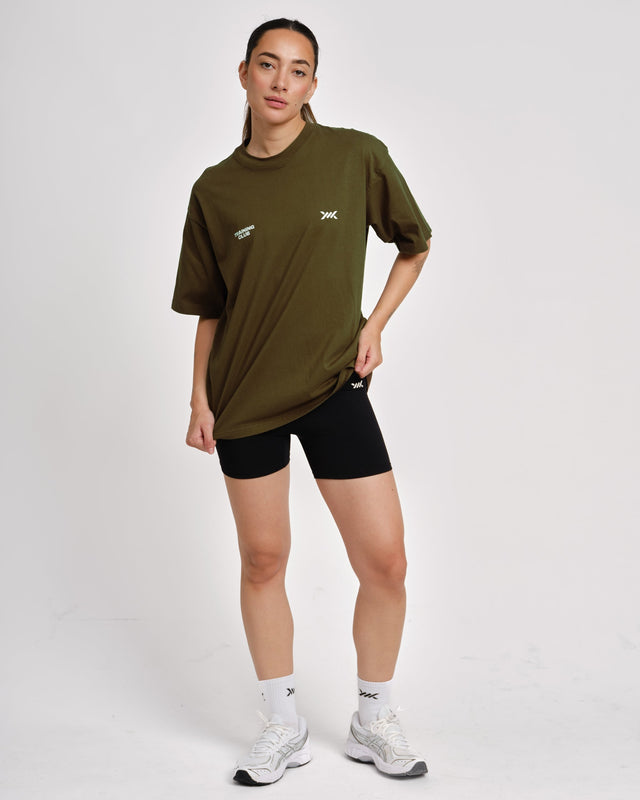 Caged T-Shirt Training Club - Cáqui Verde mulher