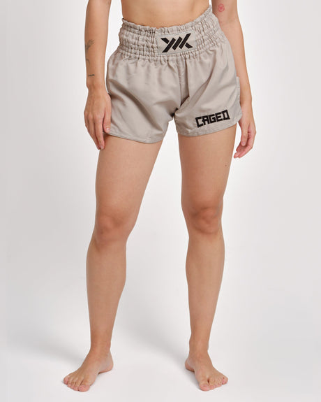 Pantalones de Muay Thai Caged Classic – Gris