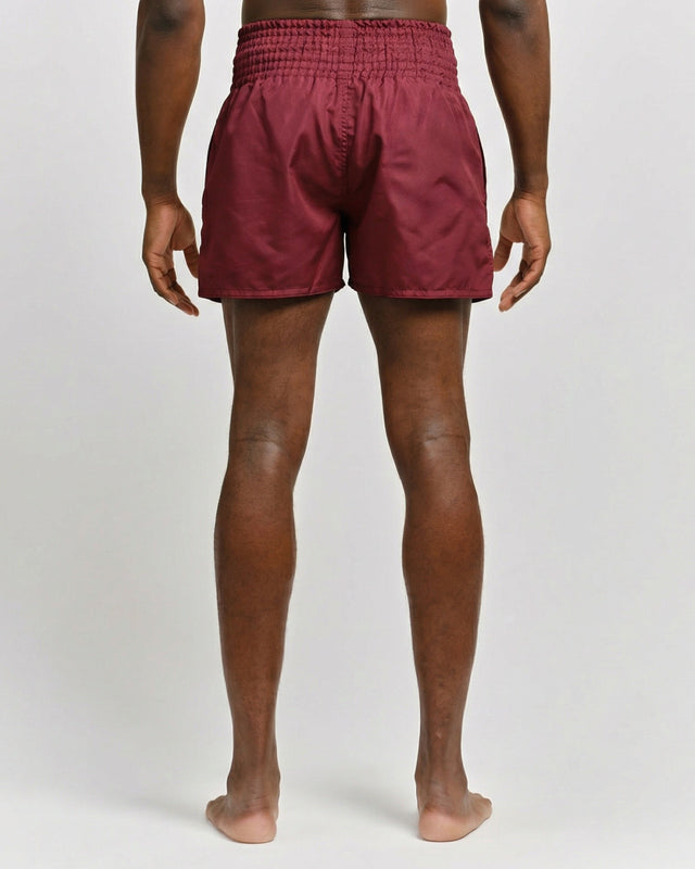 Pantalones de Muay Thai Caged Classic – Burdeos/Blanco