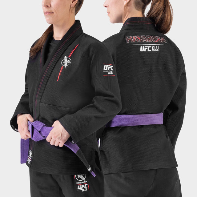 Kimono de BJJ Hayabusa x UFC Lightweight para mujer – Negro