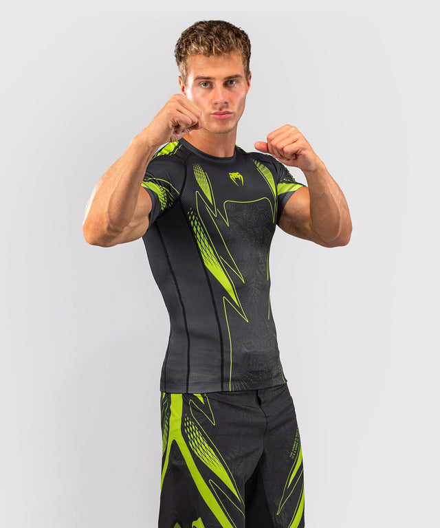 Rashguard Venum Amazonia Reborn Krátký Rukáv – Černá/Zelená