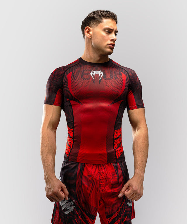 Venum Rashguard Galactic 3.0 Korta ärmar - Röd/Silver