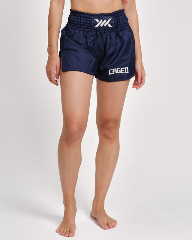 Caged Classic Muay-Thai-Shorts – Navyblau
