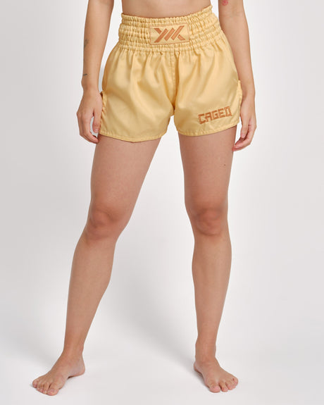 Caged Classic Muay Thai Shorts - Peach