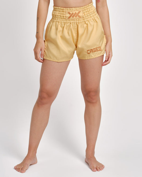Caged Muay Thai Shorts Classic - Peach