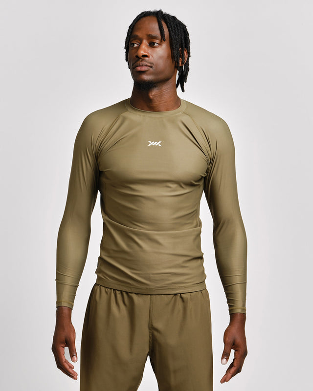Caged Tactical Rashguard Lange Mouwen - Legergroen