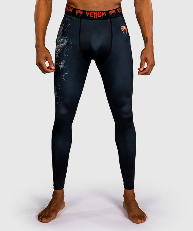Venum Kompressionsshorts Thunder Dragon – Schwarz/Grau/Kupfer