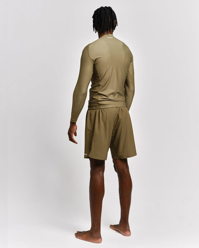 Caged Tactical Rashguard Lange Mouwen - Legergroen