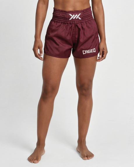 Pantalones de Muay Thai Caged Classic – Burdeos