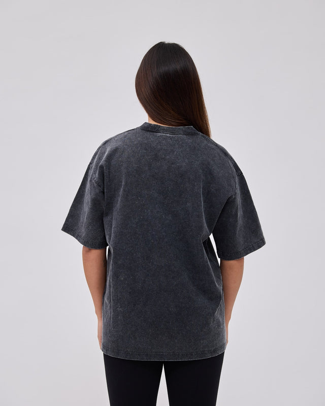 Caged Club T-shirt - Washed Černé