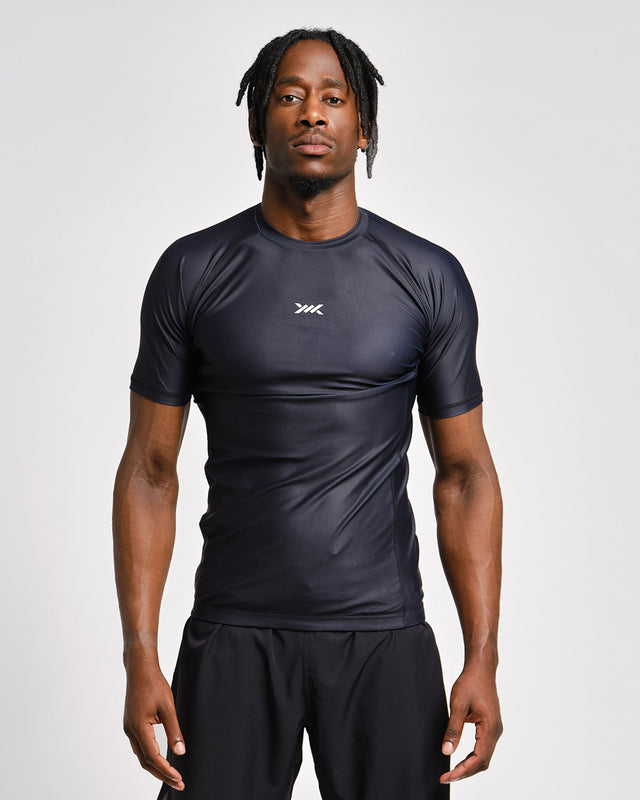 Caged Tactical Rashguard Korte Ærmer – Sort