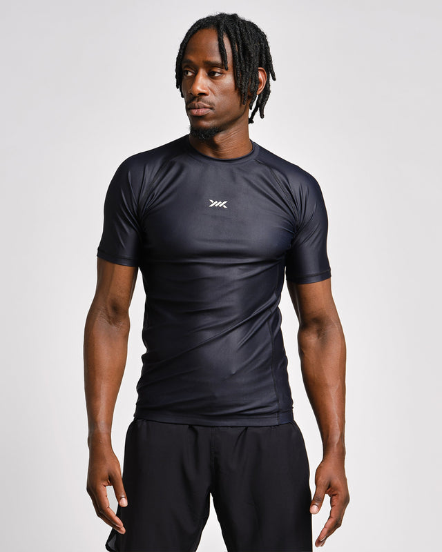 Caged Tactical Rashguard Korte Ærmer – Sort