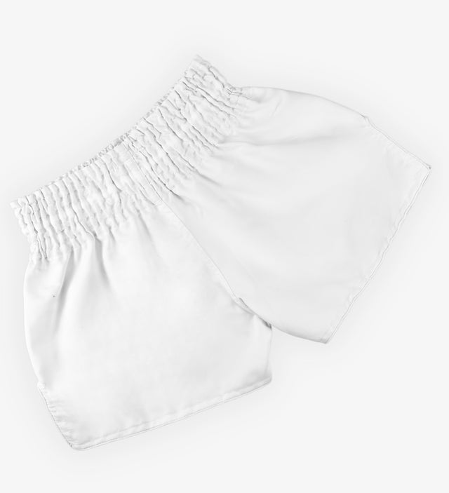 Caged Muay Thai shorts Classic – Hvid/Sort