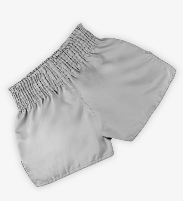 Pantaloncini Muay Thai Caged Classic – Grigio chiaro/Nero