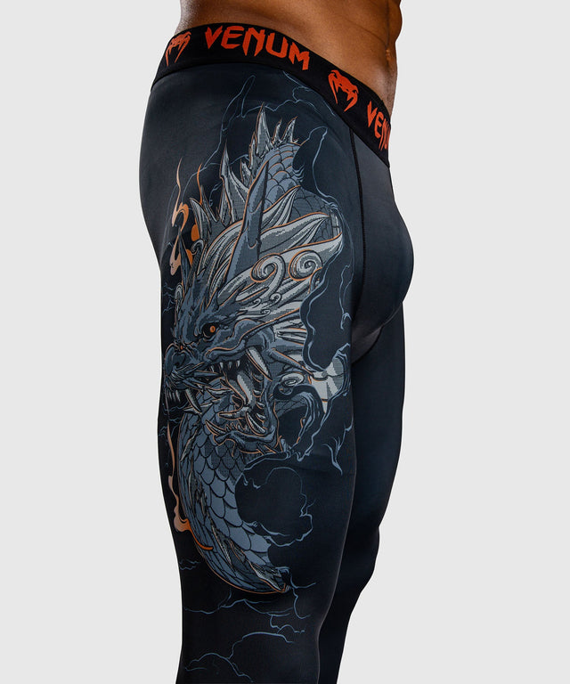Venum Kompressionsshorts Thunder Dragon – Schwarz/Grau/Kupfer