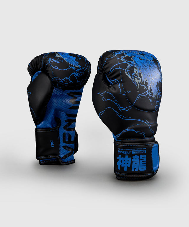Mănuși de box Venum Thunder Dragon – Negru/Albastru regal