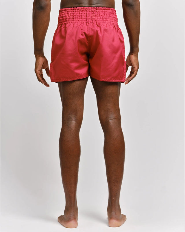 Spodenki Muay Thai Caged Classic – Czerwone/Białe