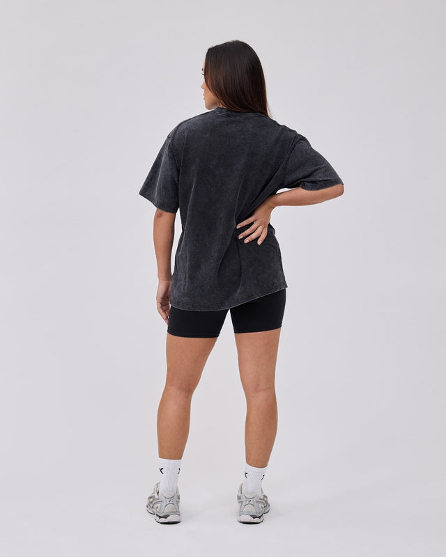 Caged Club T-shirt - Washed Černé