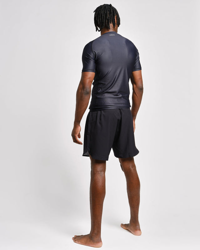 Caged Tactical Rashguard Korte Ærmer – Sort