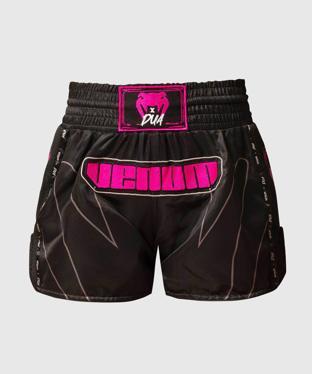 Pantaloni scurți Muay Thai Venum x Dua – Negru/Roz Fucsia