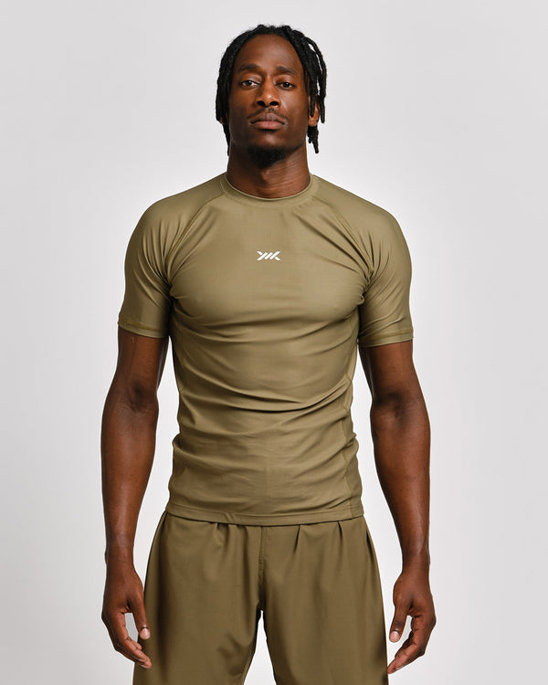 Caged Tactical Rashguard Korte Mouwen - Legergroen