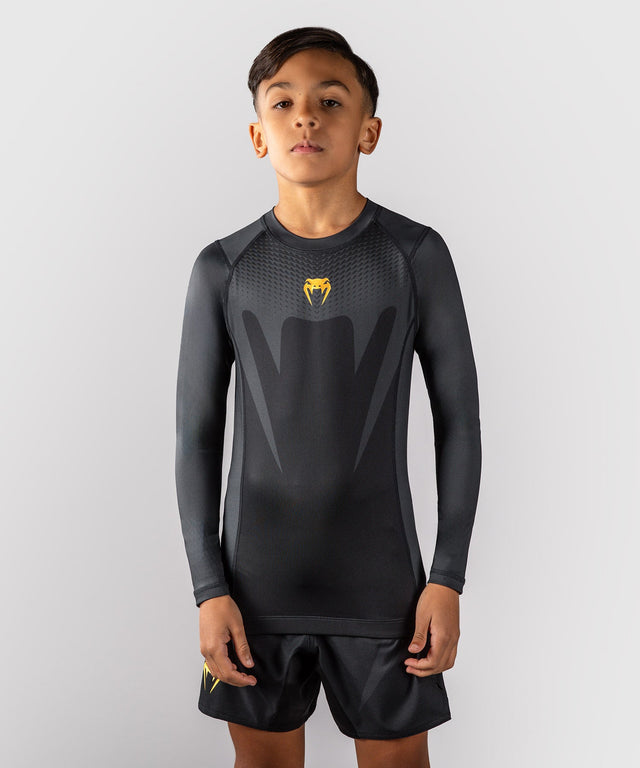 Venum Attack Rashguard Lange Ærmer Børn – Sort/Guld