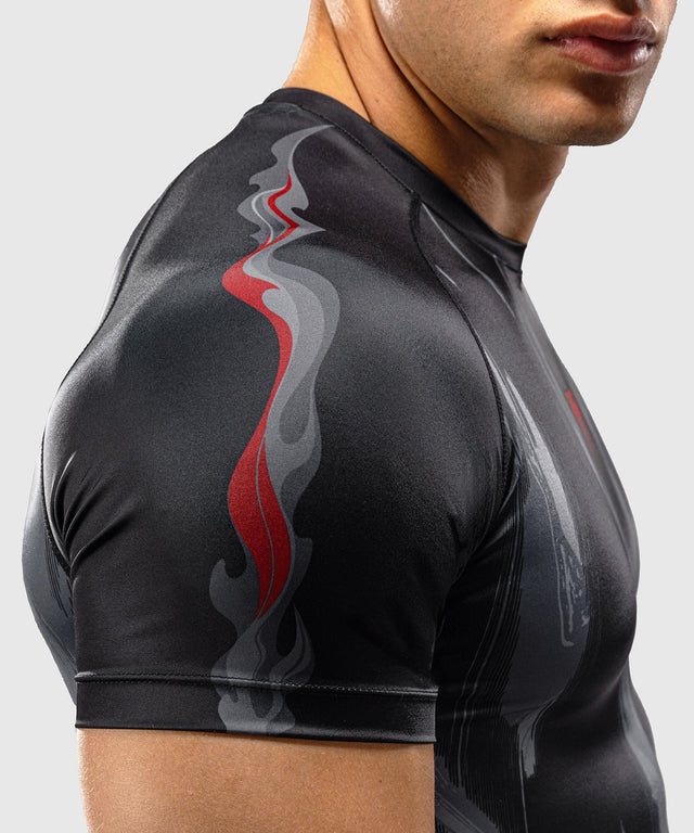 Rashguard Venum Demon Mangas Curtas – Preto/Cinzento