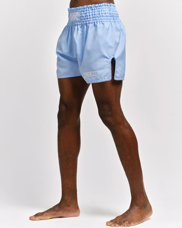 Calções de Muay Thai Caged Classic – Azul-claro