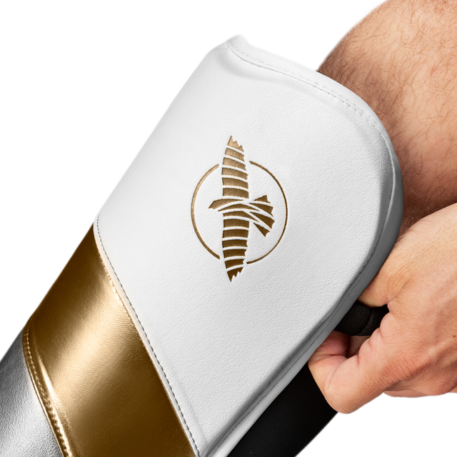 Tibiere Hayabusa T3 Full – Alb/Auriu