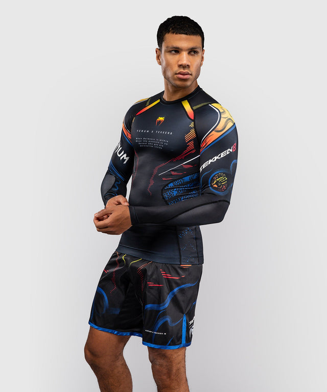 Venum Rashguard TEKKEN 8 Yoshimitsu – Czarny/Pomarańczowy – zdjęcie 3