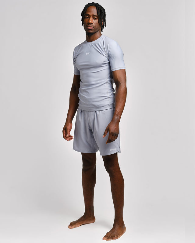 Rashguard Caged Tactical Krótki Rękaw – Gunmetal Grey