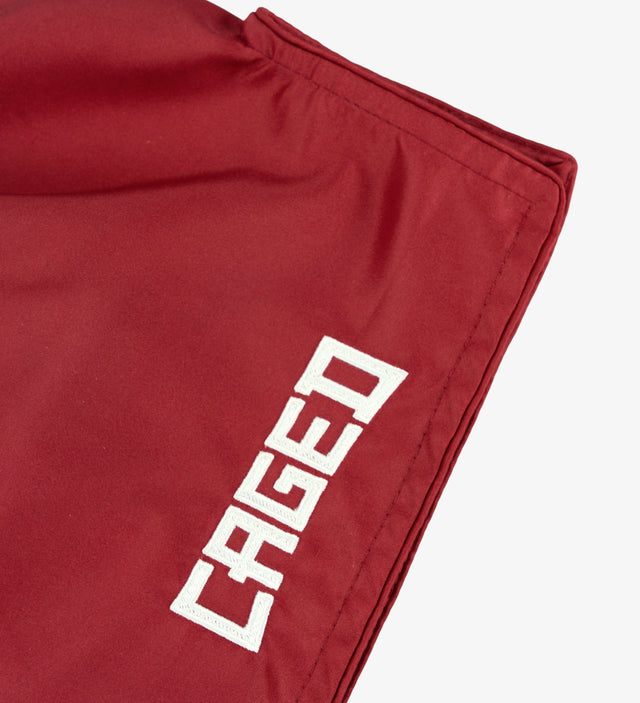 Spodenki Muay Thai Caged Classic – Czerwone/Białe damskie