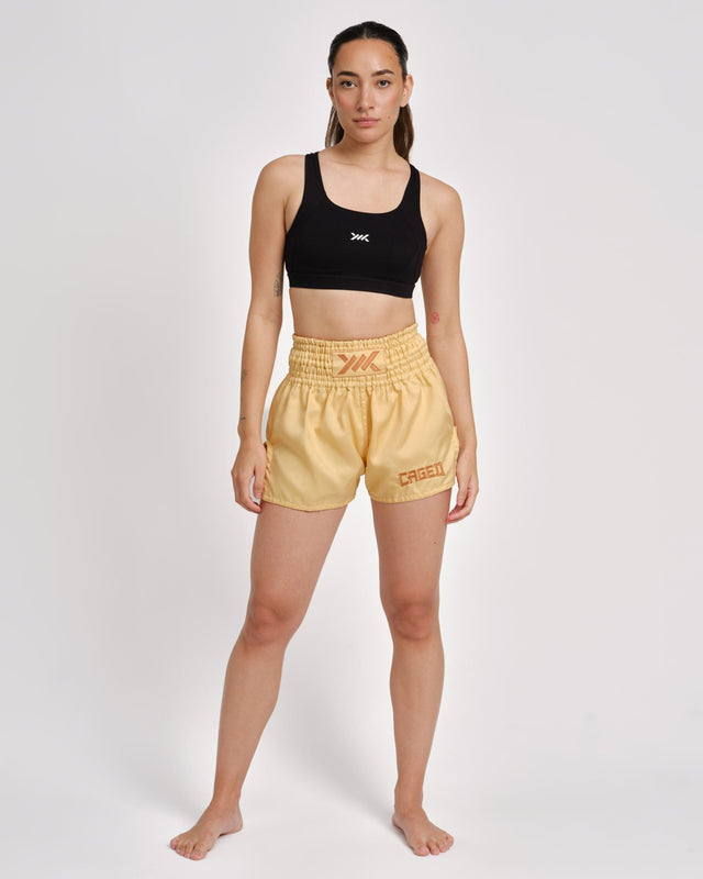 Caged Muay-Thai-Shorts Classic – Peach Damen