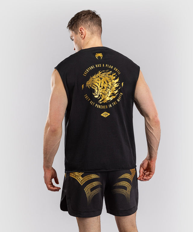 Venum x Mike Tyson T-Shirt Tiger Sem Mangas - Preto/Ouro