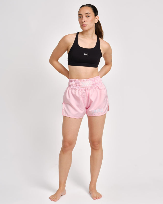 Pantaloni scurți Muay Thai Caged Classic – Roz deschis femei